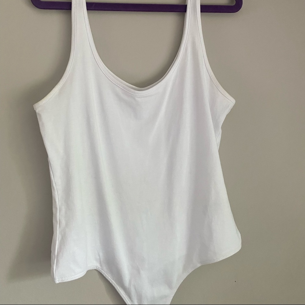 White Nordstrom thong bodysuit
